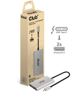 Club 3D Thunderbolt 3 naar Dual DisplayPort DisplayPort Splitter
