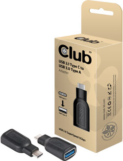 Club 3D USB 3.2 Gen 1 (USB 3.0) Adapter [1x USB-C stekker - 1x USB 3.2 Gen 1 bus A (USB 3.0)] CAA-1521