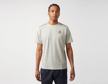 Club Check Detail T-Shirt, grijs - M