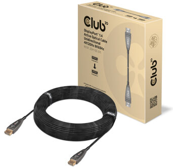 club3D DisplayPort 1.4 Active Optical Cable Unidirectional 4K120Hz 8K60Hz M/M 20m/65.62ft (CAC-1079)