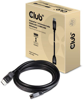 club3D DisplayPort Aansluitkabel [1x DisplayPort stekker - 1x DisplayPort bus] 3.00 m Zwart