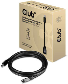 club3D DisplayPort Aansluitkabel [1x Mini-DisplayPort stekker - 1x DisplayPort bus] 1.00 m Zwart