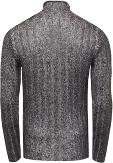 Clubwear gebreide trui met hoge hals Zwart