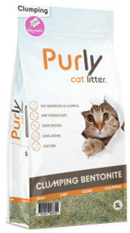 Clumping bentoniet kattenbakvulling Baby Powder 5 liter