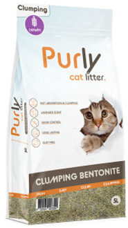 Clumping bentoniet kattenbakvulling Lavender 2 x 5 liter