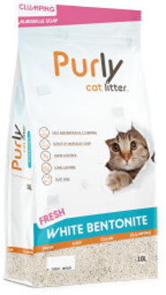 Clumping White bentoniet kattenbakvulling - Fresh 10 liter