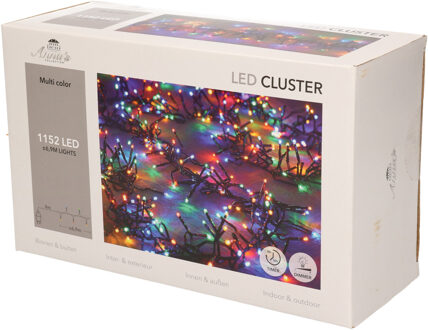 Clusterverlichting - gekleurd - 690 cm - Kerstverlichting kerstboom Multikleur