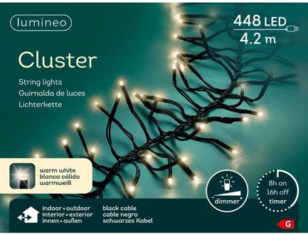 Clusterverlichting - warm wit - 448 leds - 300 cm - Kerstverlichting kerstboom