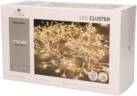 Clusterverlichting warm wit buiten 1152 lampjes met timer kerstverlichting - Kerstverlichting kerstboom