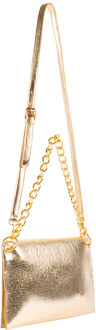 Clutch/avondtasje Dames goud - One Size