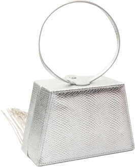 Clutch/avondtasje Dames zilver - One Size