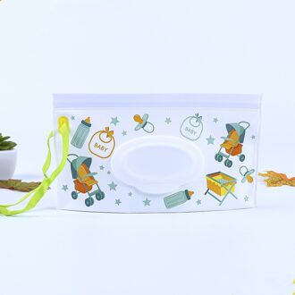 Clutch En Schoon Doekjes Draagtas Milieuvriendelijke Natte Doekjes Tas Clamshell Cosmetische Pouch Carry Snap Band Doekjes Container