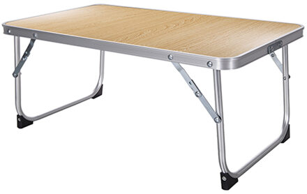 CM Camping tafel - aluminium - opvouwbaar en lichtgewicht - bruin - 56 x 34 x 24 cm