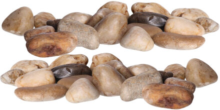 CM Decoratie/hobby stenen/kiezelstenen - mix kleuren - 4000 gram - 2-4 cm steentjes - vulmateriaal