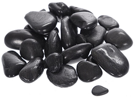 CM Decoratie/hobby stenen/kiezelstenen - zwart - 4000 gram - 1 a 3 cm steentjes - vulmateriaal