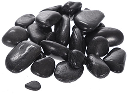 CM Decoratie/hobby stenen/kiezelstenen - zwart - 4000 gram - 1 a 3 cm steentjes - vulmateriaal