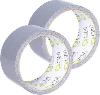 CM Duct tape - grijs - 2x rol - 48mm x 10m - binnen/buiten