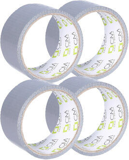 CM Duct tape - grijs - 4x rol - 48mm x 10m - binnen/buiten