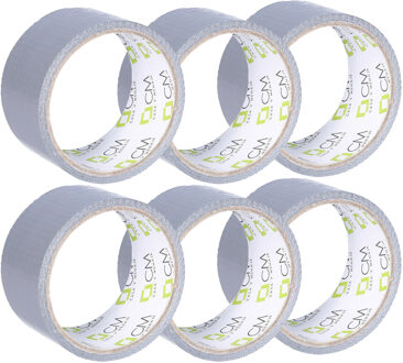 CM Duct tape - grijs - 6x rol - 48mm x 10m - binnen/buiten