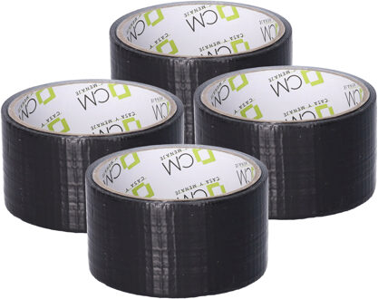 CM Duct tape - zwart - 6x rol - 48mm x 10m - binnen/buiten