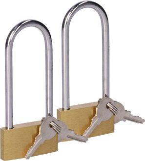 CM Hangslot met 3 sleutels - 2x - 40 mm beugel - 7 x 3.5 x 1 cm