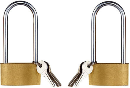 CM Hangslot met 3 sleutels - 2x - 45 mm beugel - 8,5 x 4 x 1 cm