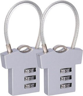 CM Hangslot met code - 2x - cijfer code - gecodeerd slot - lockerslot