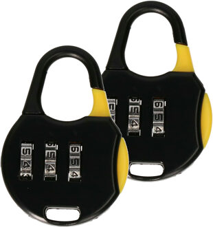 CM Hangslot met code - 2x - cijfer code - gecodeerd slot - lockerslot