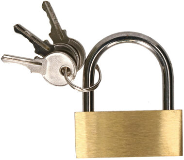 CM Hangslot met sleutel - 45 mm beugel - 3 sleutels - 5x4.5x0.5 cm