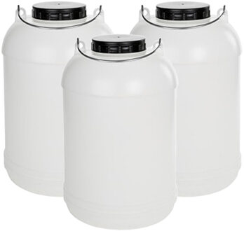 CM Jerrycan container voor vloeistof/voedsel/wecken - 2x - 20 liter - Kunststof - met draaidop - 27 x