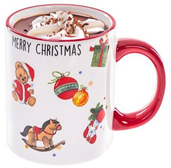CM Kerst mok - Merry Christmas - 300 ml - keramiek - in doosje - koffiemok - cadeau - kerstbeker