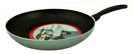 CM Koekenpan/hapjespan - Alle warmtebronnen geschikt - anti-aanbaklaag - zilver - dia 22 cm