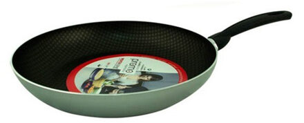 CM Koekenpan/hapjespan - Alle warmtebronnen geschikt - anti-aanbaklaag - zilver - dia 30 cm