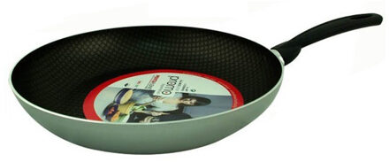 CM Koekenpan/hapjespan - Alle warmtebronnen geschikt - anti-aanbaklaag - zilver - dia 32 cm