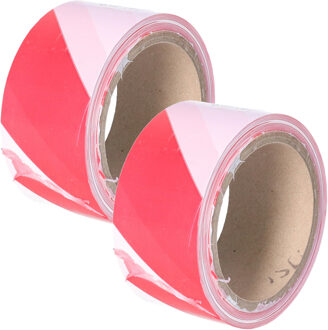 CM Markeringstape - wit en rood - 2x rol?- 50mm x 1m - binnen/buiten