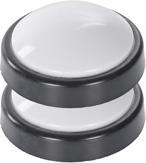 CM Nachtlampjes - 2x - draadloos - wit/zwart - kinderkamer - drukknop - zelfklevend - 15 x 5 cm