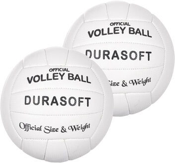 CM Official Volleybal bal - 2x - PVC - wit - 20 cm - speelgoed - buiten