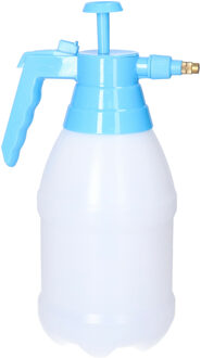 CM Plantenspuit met hoge druk sproeier/vernevelaar - kunststof - 1.5 liter - blauw/wit - 30 cm