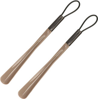 CM Schoenlepel kunststof - 2x - taupe - 40 cm - Schoen instaphulp - Schoenen accessoires