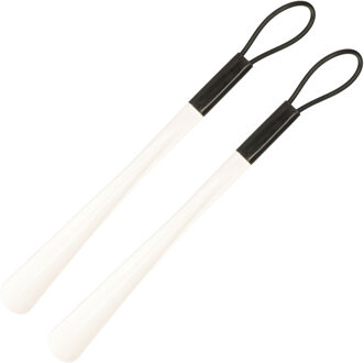 CM Schoenlepel kunststof - 2x - wit - 40 cm - Schoen instaphulp - Schoenen accessoires