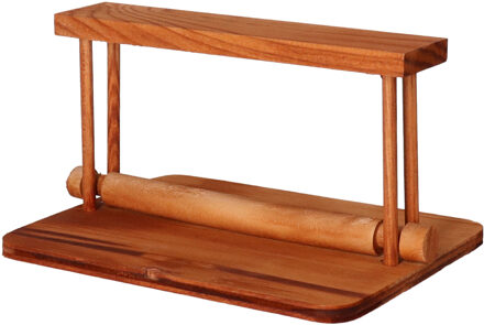 CM Servettenhouder - Rechthoek - hout - bruin - 21 x 17 x 12 cm
