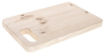 CM Snijplank blank hout - met handvat - 30 x 20 x 2 cm - keuken serveerplanken/broodplanken