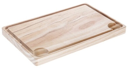 CM Snijplank blank hout - met sapgeul - 20 x 30 x 2 cm - keuken serveerplanken/broodplanken