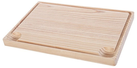 CM Snijplank blank hout - met sapgeul - 22 x 32 x 2 cm - keuken serveerplanken/broodplanken