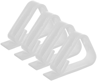 CM Tafelkleed klemmen - 24x stuks - transparant - kunststof - 5 x 3 x 1 cm - buiten tafel klemmen