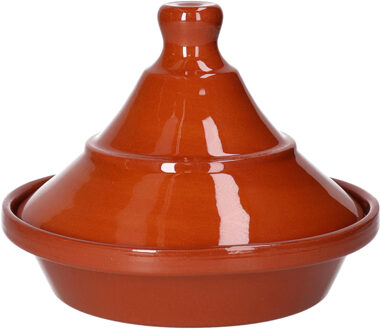 CM Tajine aardewerk - Marrakesh - terracotta - D22 x H17 cm - Oosterse stoofpan/kookpot
