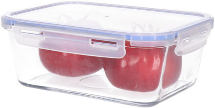 CM Vershoudbakje/lunchbox - luchtdicht - met clips - glas - 22 x 16 x 8 cm - 1500 ml