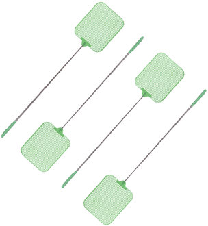 CM Vliegenmepper compact - 4x - uitschuifbaar - 35/77 cm - groen