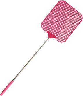 CM Vliegenmepper compact - uitschuifbaar - 35/77 cm - roze