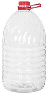 CM Watercontainer/jerrycan - 5 Liter - Kunststof - transparant - 15 x 32 cm